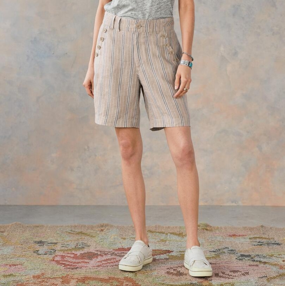 Sundance | 16 | Wilde Bermuda Striped Linen Short - Picture 3 of 11
